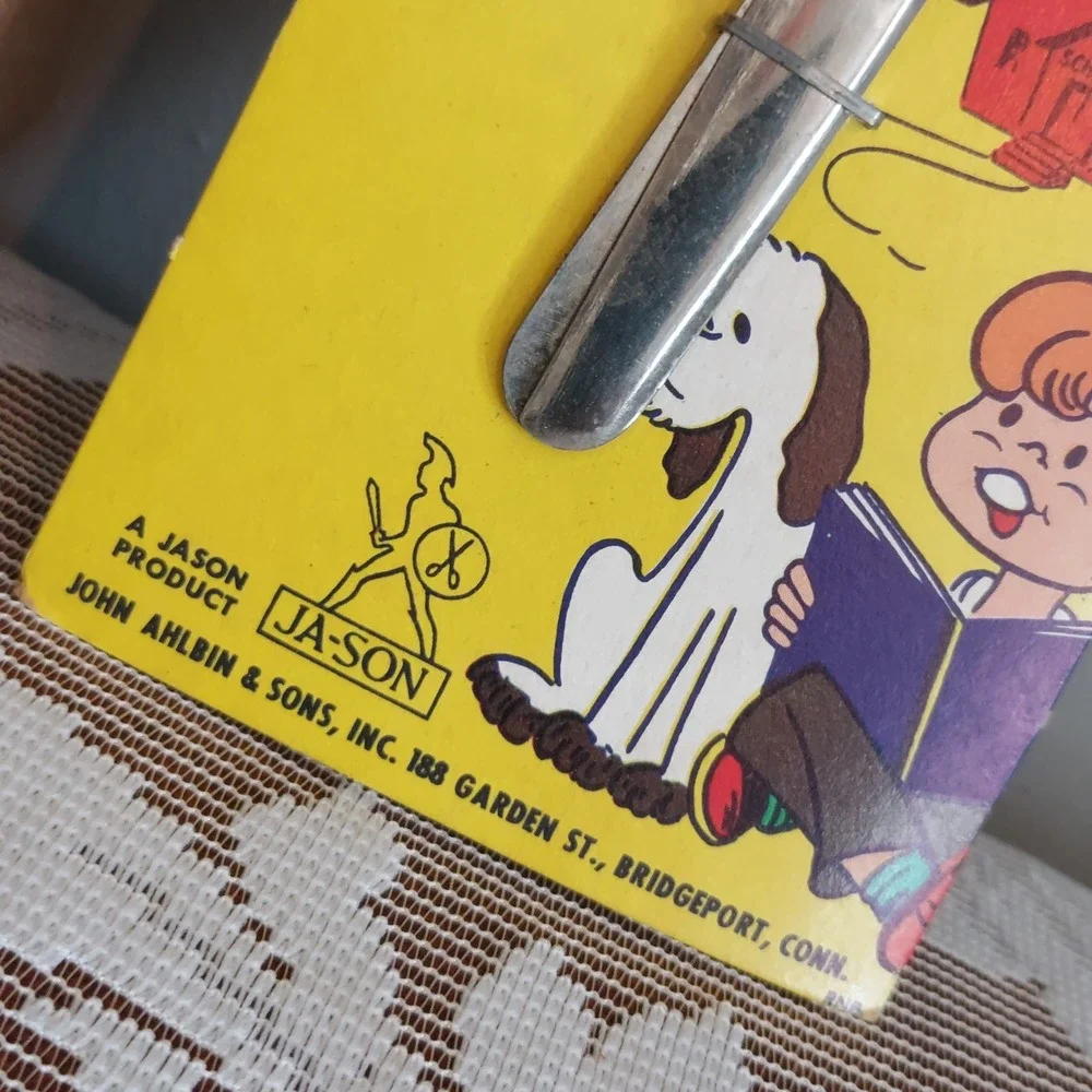Vintage Ja-Son Steel School Scissors Original Card & Box No 643-4C Bridgeport CT